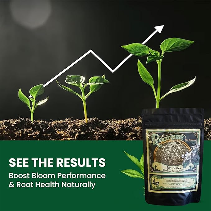 Rootwise Bio-Phos (8 oz) | Natural Phosphorus Fertilizer and Soil Activator for Plants | Organic Microbial Blend and Root Stimulator for Plants That Boosts Nutrient Uptake and Soil Health