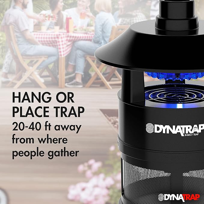 DynaTrap DT160-TUNSR 1/4 Acre Mosquito Trap & Flying Insect Trap – Kills Mosquitoes, Flies, Gnats, Wasps, & Other Flying Insects – Mosquito Zapper & Bug Zapper Outdoor Alternative – Tungsten
