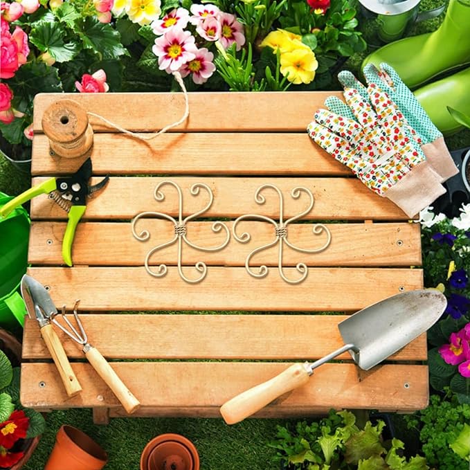 5 Pcs Plant Stem Support, Iron Monstera Plant Support, Durable Hook Stem Supports for Healthy Growth, Bamboo Clamp Set for Leaf Stabilization and Support, Ideal Present for Plant Lovers (6.5IN*6.5IN)