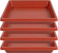 Plant Saucer 12 Inch Square 4 Pack, Plastic Plant Drip Trays, Plant Saucers for Indoors and Outdoors, Flower Pot Saucers, Saucers for Potted Plants, Planter Saucer, Plant Water Catcher Trays for Pots