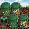 Warm Farm, 4-Pack 8L (2.11Gal) Inground Worm Composter, Outdoor Worm Compost Bin for Garden Beds & Home Use, Vermicomposting Bin for Beginners (9.5x9.5x10.8Inch), Green