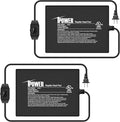 iPower 6X8 Inch 8 Watts Reptile Heating Mat with Adjustable Temperature Controller Under Tank Warmer Terrarium Heat Pad for Reptiles and Amphibians, for 10-20 Gallon Tank, 2 Pack