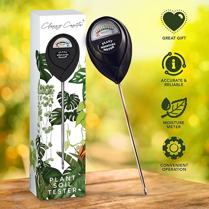 Classy Casita Plant Care Bundle: Soil Moisture Meter - White, 3-in-1 Garden Soil Tester - White, 24-Pack Plant Sticky Traps, for Indoor & Outdoor Plants w/Plant Watering & Care eBook
