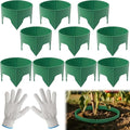 10pcs 7 Inch Planting Grow Rings, Round Edging Spliceable Protective Pest-Planting Rings for Vegetable Herb Flower, Circular Landscape Adjustable Plant Support Circle Protector for Watering