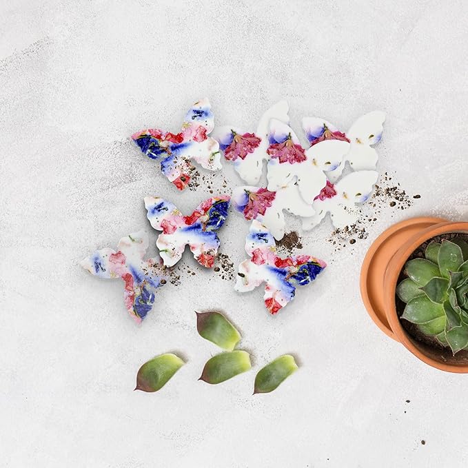 50pcs Small Pink & Purple Butterfly Seed Paper – Plantable & Writable Wildflower, Gift for Mom This Mother’s Day, Use for Shower Favors Weddings, Party Favors or Life Events