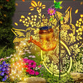 Big Solar Hummingbird Flower Watering Can Lights, Gift for Mom Grandma Women Wife Daughter Mother's Day, Waterproof Outdoor Garden Decor with Shepherd Hook, Hanging Light for Yard Porch Backyard Patio