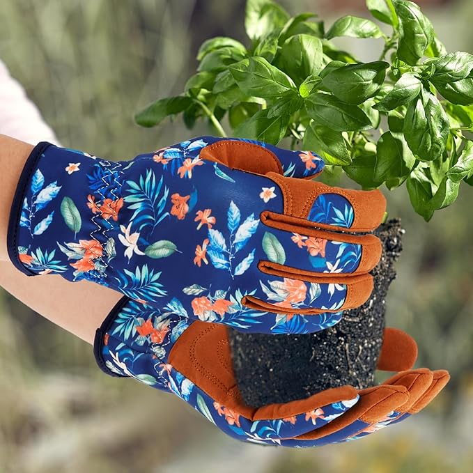 Gardening Gloves, Breathable Polyester Fiber Garden Gloves