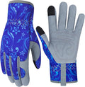 Leather Gardening Gloves for Women Thorn Proof Garden Gloves Touch Screen Working Gloves Gifts,M