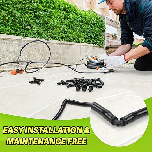 70 Pack 1/4" Drip Irrigation Elbow Fittings：1/4'' Drip Line Double Barbed 90 Degree Elbow Connectors for 1/4 Inch Irrigation Tubing Plastic Micro Fittings for Garden Drip Systems