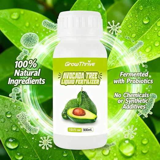 Avocado Plant Food 10oz – Organic Liquid Fertilizer with Probiotics, Natural Root & Leaf Booster, Chemical-Free Avocado Tree Fertilizer for Bigger, Tastier Fruits, Strong Growth