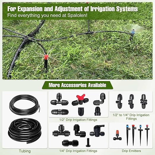 10 Pack 1/2 Inch Drip Irrigation Fittings Tee Connectors for 1/2 Inch Drip Irrigation Tubing (1/2" ID x 0.60"-0.65" OD), Anti-Leak 1/2" Drip Line Barbed Connectors for Most 1/2" Tubing