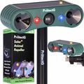 Solar Ultrasonic Animal Repellent Outdoor - Motion Activated Deterrent with Flashing LED Lights - Waterproof Yard & Garden Protector for Deer, Cat, Squirrel, Raccon, Rodents, Bird Repeller (1 Pack)