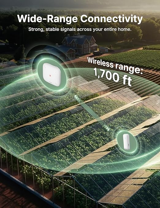 X-Sense 2.0 Indoor WiFi Hygrometer Thermometer, Hygrometer Indoor Humidity with App Control, Temperature Sensor for House, Gardening, Data Storage Export at No Charge, 3 Sensors & 1 Base Station