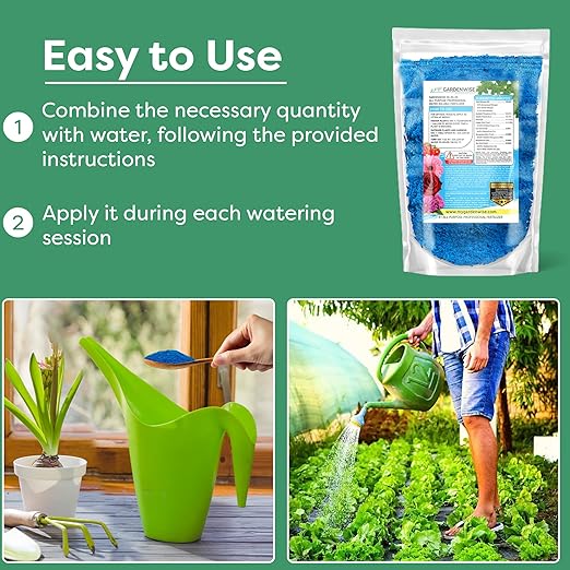 GARDENWISE 10-10-10 Fertilizer & 20-20-20 Water Soluble Fertilizer Bundle for All Purpose Plants - Liquid Fertilizer with Seaweed Kelp & Iron - Plant Food Outdoor & Indoor Plant Food, 8oz & 1/2 Quart