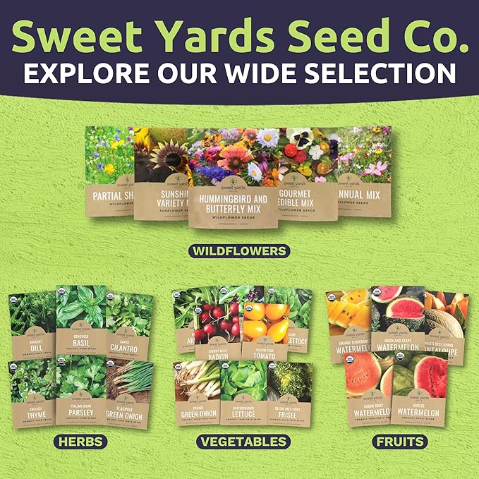 Pacific Northwest Regional Mix - Bulk 1/4 Pound Pouch - 96,000 Flower Seeds for Planting - Wildflower Mix