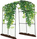 SUNYRISY Garden Arch Trellis for Climbing Plants Outdoor, 71" x 47" x 83" Metal Core Tall Archway Tunnel Plant Support for Cucumber Tomato Vine Flowers Vegetables Climbing Plants