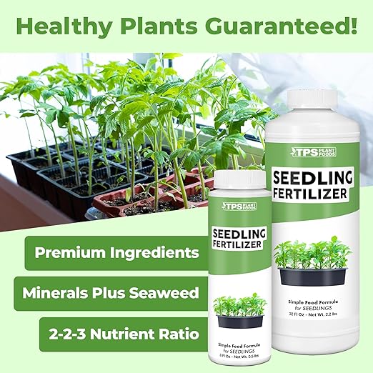 Seedling Fertilizer- Plant Food for Seedlings, Great for Growing Starts and Young Plants, 8oz (250ml)