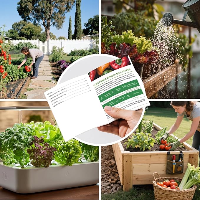 22 Summer Seeds Variety Pack for Planting, Over 10,000 Vegetable Seeds, USA Grown, Heirloom, Non-GMO, for Indoor Outdoor Gardening