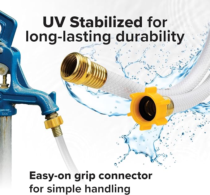 Camco TastePURE 25-Ft Water Hose-RV Drinking Water Hose Contains No Lead,No BPA&-No Phthalate-Features Diamond-Hatch Reinforced PVC Design-5/8” Inside Diameter,Made in the USA (22783),(Pack of 3)