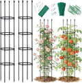 2 Pack Tomato Cages for Garden - Heavy Duty Tomato Trellis for Climbing Plants Outdoor & Indoor - 63 Inch Adjustable Tall Plant Cage & Support Garden Stakes for Pots Vegetables Flowers Fruits Vines