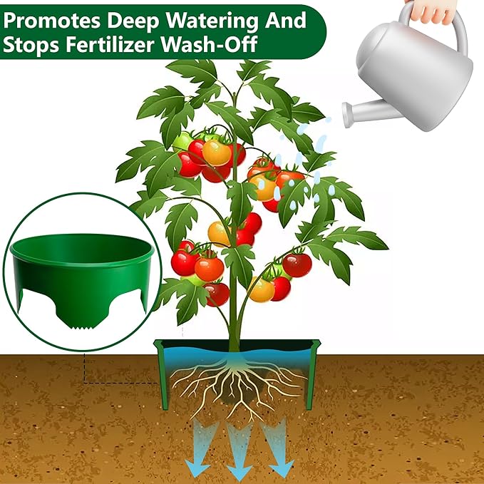 EBaokuup 6 Pcs 10 Inch Planting Grow Rings-Planting Protective Round Edging to Separate Rock and Pest-Planting Rings for Vegetables, Herbs and Flowers