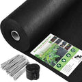 Non-Woven Thick Weed Barrier Fabric 4FT x 100FT, 3 oz Heavy Duty Weed Barrier Landscape Fabric, Ground Cover for Superior Weed Control, Easy Setup for Gardens, Landscaping, Flower Beds