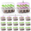 The Bundle of Bonviee 5 Packs Seed Starter Tray with Grow Light and 10 Packs Seed Starter Kit