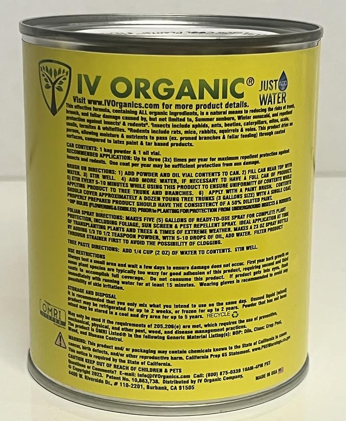 IV Organic 3-in-1 Plant Guard, 1 Pint (White)