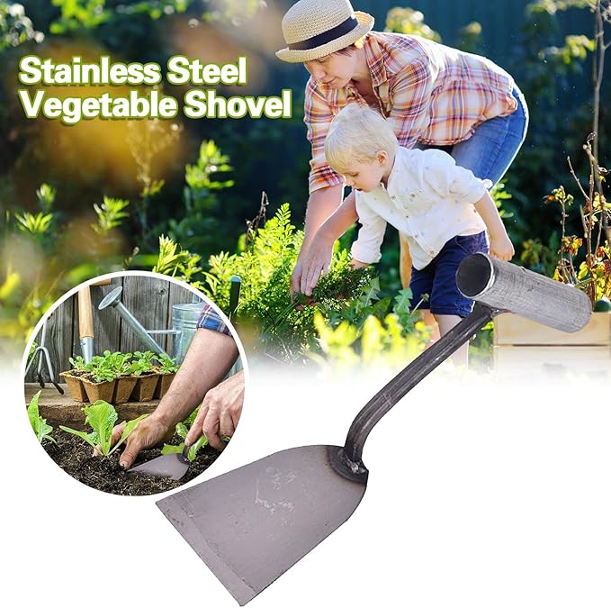 Garden Shovel Trowel Garden Tool, Gardening Tools Set Include Wide Garden Trowel, Hand Shovel, Small Shovels for Digging, Planting, Transplanting, Weeding- Gardening (silvery, One Size)
