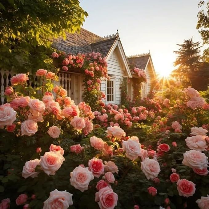350+ Climbing Rose Seeds - Heirloom Non-GMO Climbing Flower Seeds for Captivating Garden Blooms - Perennial Shrub Flowers, Perfect for Spring and Fall Planting, Great Gardening Gift