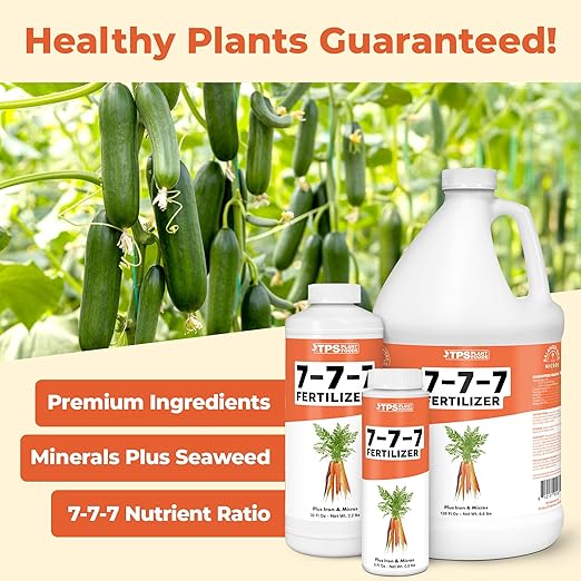7-7-7 Fertilizer for Plants, Great for Vegetables, Flowers, and Shrubs, Liquid Plant Fertilizer by TPS Plant Foods, 1 Gallon (128oz)