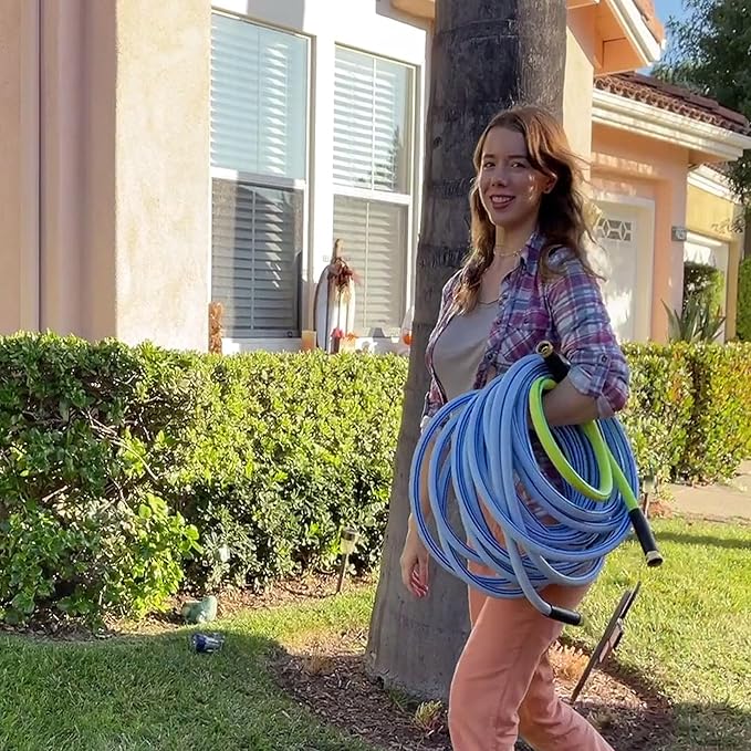 Atlantic Heavy Duty Garden Hose 4 ft x 5/8 inch Green Color, Short Hose Reel Connection Leader Hose with Solid Brass Connectors (4 Feet)
