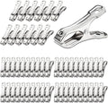 JULMELON Garden Clips, 100 PCS Stainless Steel Greenhouse Clamps Heavy Duty Greenhouse Clips Hoops with Large Open Strong Grip for Shade Cloth