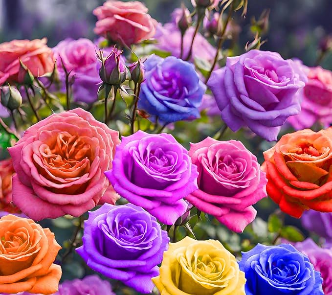 100+ Mixed Color Rose Seeds for Garden Planting 16 Varieties of Bush Perennial Shrub Heirloom Open Pollinated