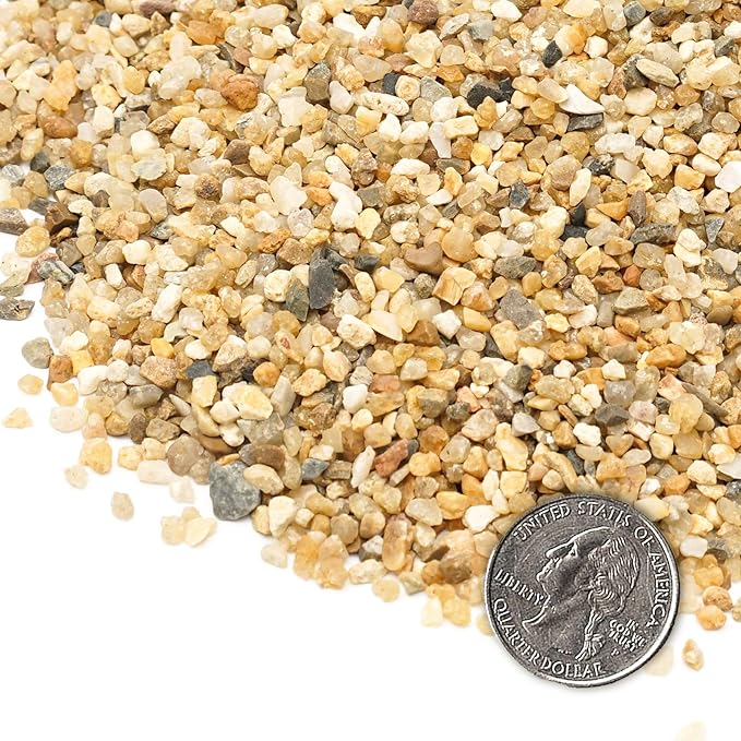 Coarse Sand Stone 1LB Decorative Rocks Sand Stone,Mix Coarse Sand for Plants,Soil Cover Bonsai,Succulent,Terrarium,Course,Garden,Cactus Sand, Aquarium, Fairy Garden, DIY.