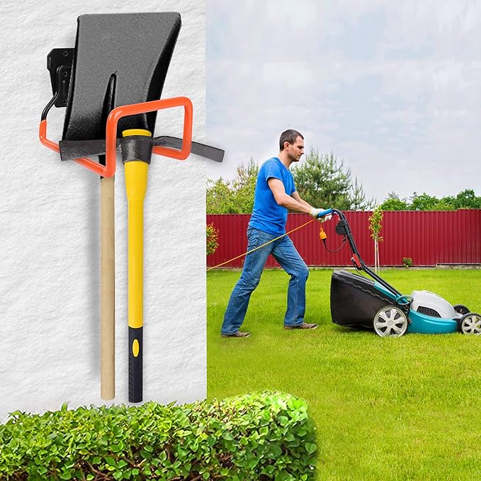 Garden Hose Holder Wall Mount Heavy Duty Garden Hose Hanger Free Standing Metal Hose Rack for Outside Yard and Garage