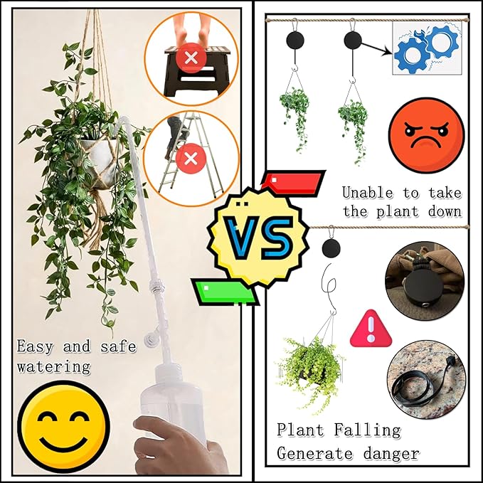 BKSAI Hanging Plant Plant Watering Bottle Update Multifunction Watering can with Long Spout Can Anti-backflow Watering System | Indoor or Outdoor | U.S.A Patent Design