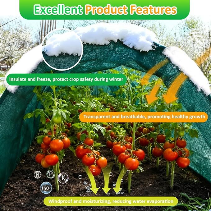 Green Plant Covers Freeze Protection, 10 x 30 ft - 0.9 oz/yd² Frost Cloths for Outdoor Plants, Tree Covers Freeze Protection, Winter Garden Blanket, Sun Cover for Plants for Greenhouse, Vegetables