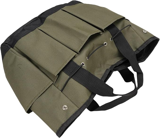 Diyeeni Garden Tool Storage Bag, Multi Pockets Large Capacity Garden Tool Bag Portable Handle Tear Proof for Camping (Green)