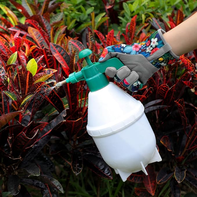 Trifabricy Gardening Gloves for Women, Breathable Leather Garden Gloves with Grip, Thorn-Proof Puncture-Resistant Work Gloves