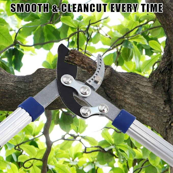 Garvee SK-5 Shark Tooth Loppers, 59cm Tree Trimmer & Branch Cutter, 35mm Cut Capacity Pruning Shears, Aluminum Handle Garden Tools