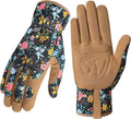 Pleneal Gardening Gloves for Women - Leather Garden Gloves Thorn Proof, Outdoor Protective Working Gloves