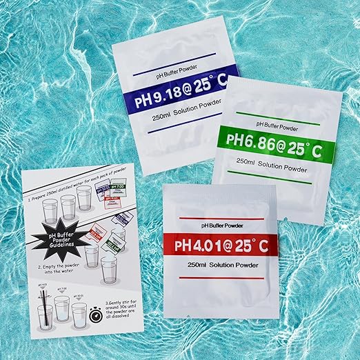 2 in 1 pH & Temperature Monitor, pH Meter with Backlight Function, Dual Display 0.00~14.00pH °C/ °F Water Quality Tester pH Monitor for Water, Fish Tank, Aquarium, Hydroponics, Pools