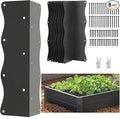 8 Pack Raised Garden Bed Corner Brackets Kit for 20"-24" Raised Bed, 11"x3”x3“ Heavy Duty L Shaped Garden Bed Connectors with Screws, Decorative Corner Braces for Planter Box, Furniture & Wood Fences