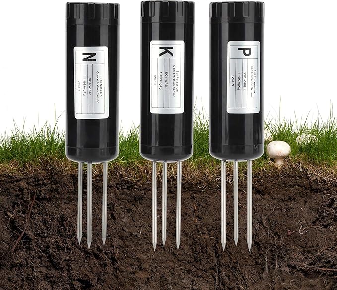 Soil Tester, NPK Meter Sensor, Intelligent Nutrient Fertilizer Detector, High Accuracy Soil Nutrient Test Kit for Garden, Lawn, Farm, Indoor & Outdoor Use