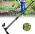 Hoe and Cultivator - 60” Long Handle - Heavy Duty Garden Hoe Tiller, Standing Hoe Garden Tools Durable Cultivator Hoes Hand Rake Fork for Gardening Weeding Planting Loosening Soil