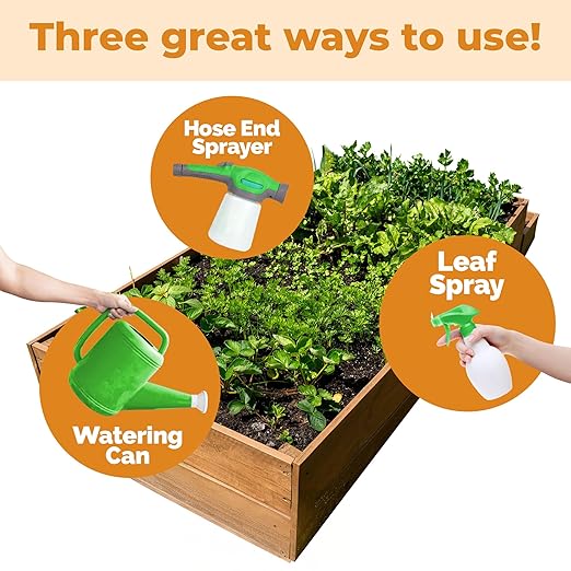 Raised Bed Fertilizer for Vegetables, Herbs, and Flowers, Balanced Nutrients for Container and Box Gardens, Liquid Fertilizer by TPS Plant Foods, 1 Gallon(128oz)