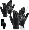 TAILI Level 3 Needle-resistant, Level 5 Puncture-resistant and A7 Cut-resistant Work Gloves, Grip Enhanced, Breathable, Touchscreen Gardening Gloves for Men, Black, Small (S), 2 Pairs