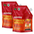 Sunday Garden Naturals Veggie + Tomato Plant Food Mix - Boost Growth in Vegetables, Tomatoes & Herbs - 5-4-4 NPK Mix - for Indoor & Outdoor Use - Feeds for 4-6 Weeks - 2 Pack, 2lb Mix
