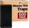 LULUCATCH Super Glue Traps 600 Pack for Mice & Snakes, Larger, Heavier Sticky Traps with Non-Toxic Glue. Sticky Mouse Traps Indoor, Easy to Set, Pet Safe Pest Control